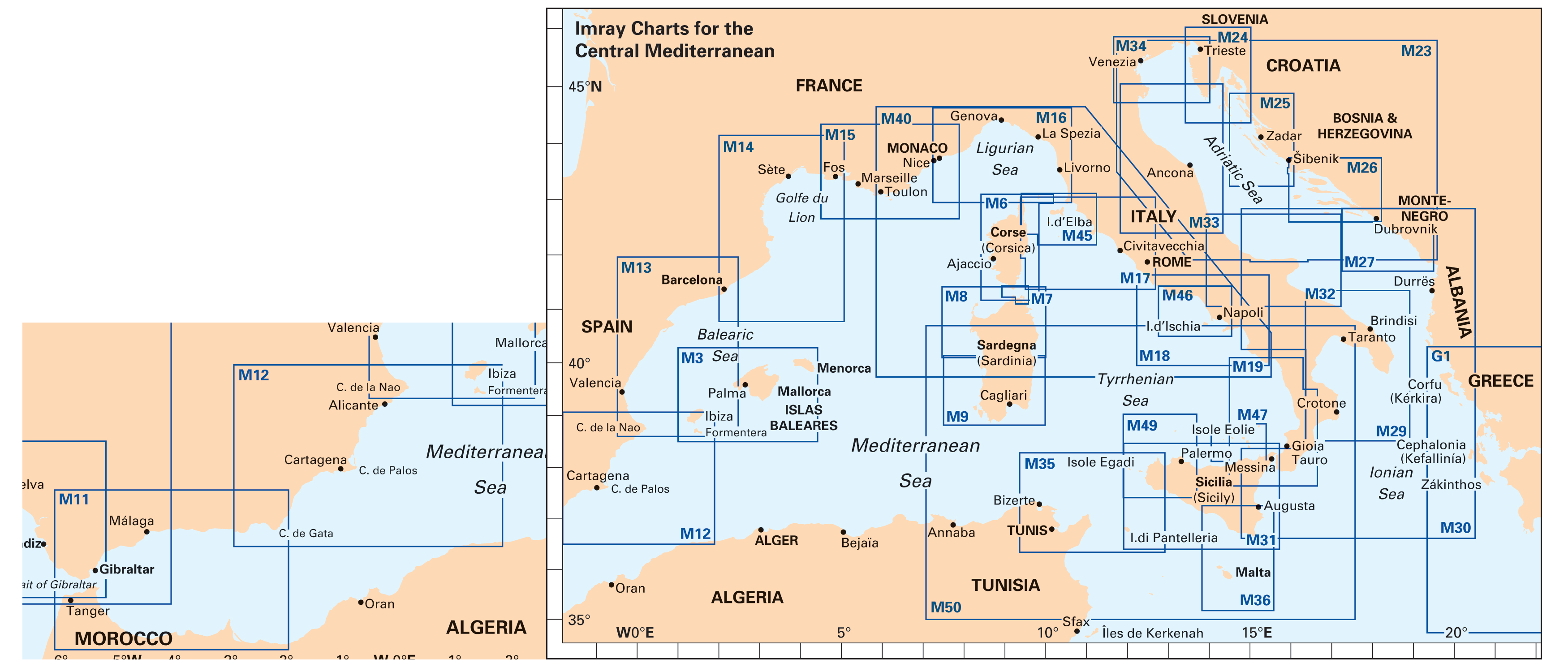 Imray Charts Mediterranean