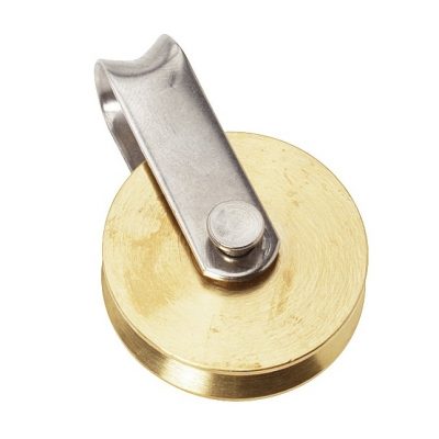 Barton Wire Rope Blocks - Brass Sheave Single Fixed Eye