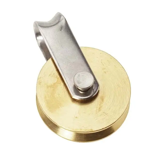 Barton Wire Rope Blocks - Brass Sheave Single Fixed Eye