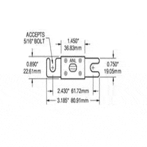 Blue Sea Fuse 250Amp - Image