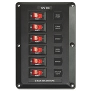 Blue Sea Panel Below Deck 12v DC CB 6 Pos - Image