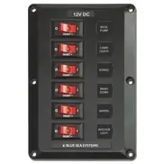 Blue Sea Panel Below Deck 12v DC CB 6 Pos - Image