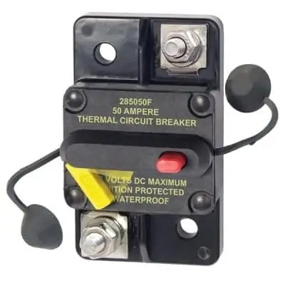 Blue Sea Thermal Circuit Breaker Panel 50amp - BLUE SEA CIRCUIT BREAKER 100AP