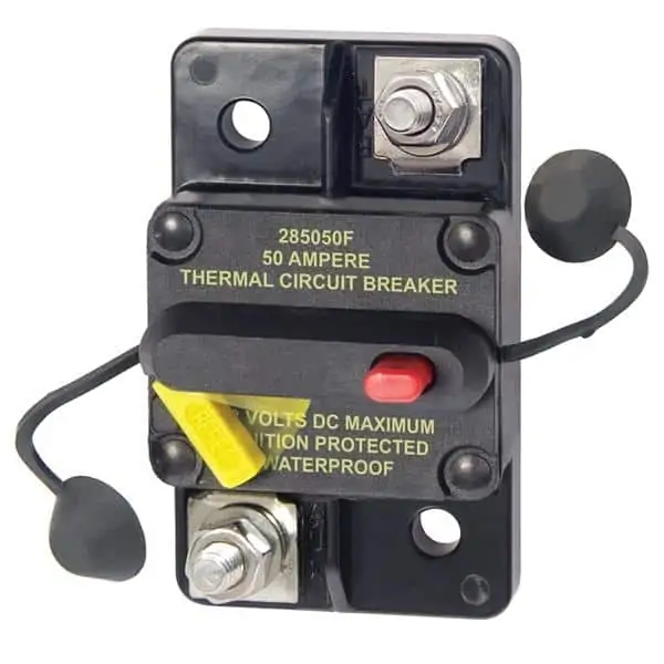 Blue Sea Thermal Circuit Breaker Panel 50amp - BLUE SEA CIRCUIT BREAKER 100AP