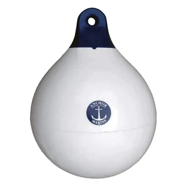Anchor Marine Fender Round Heavy Duty - White / Blue