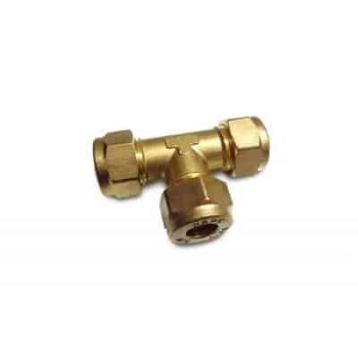 Gas Tee Coupling 3/8" x 3/8" x 1/4" - GAS TEE COUP 3/8X3/8X1/4"