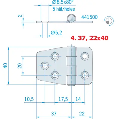 Hinges Stainless Steel - 4.