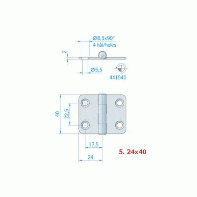 Hinges Stainless Steel - 5.