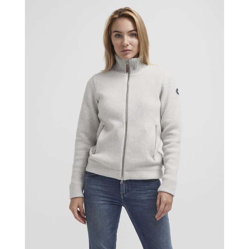 Holebrook Claire Full Zip Jacket For Women - Light Grey Mel