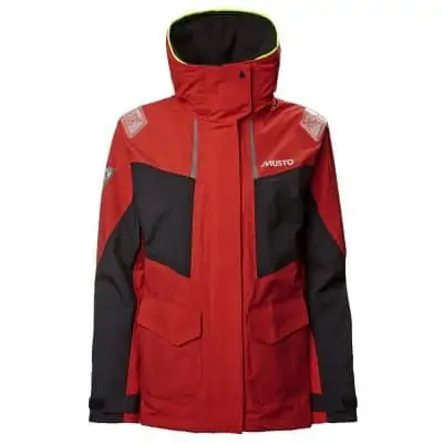 Musto BR2 Coastal Jacket For Women - True Red/Black