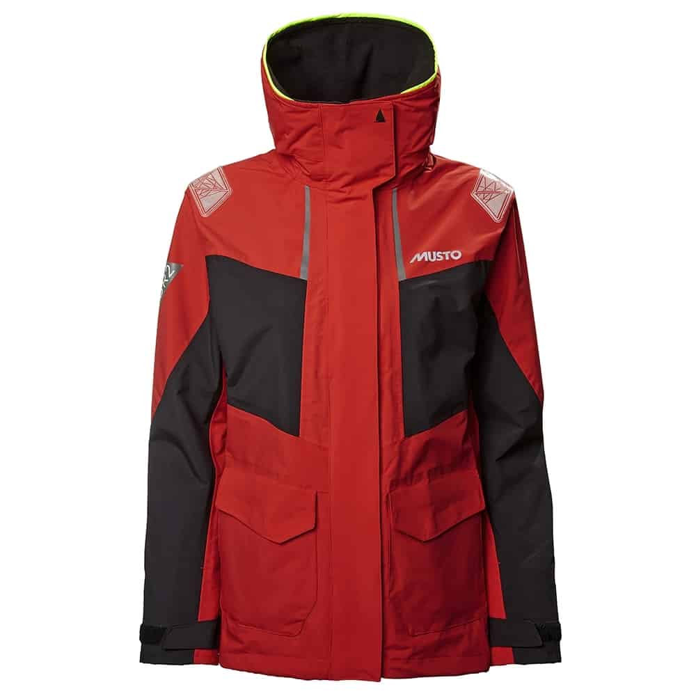 Musto BR2 Coastal Jacket For Women - True Red/Black