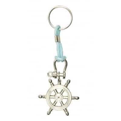 Nauticalia Chrome Keyrings - Wheel