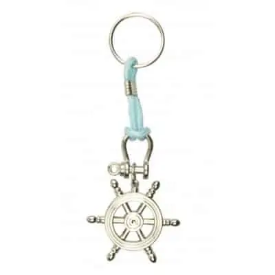 Nauticalia Chrome Keyrings - Wheel