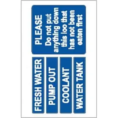 Nauticalia Boat Stickers - Don't Put Down Toilet (S)