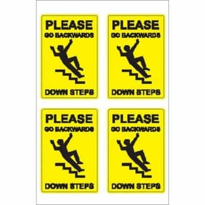 Nauticalia Boat Stickers - Please Go Backwards Steps (S)