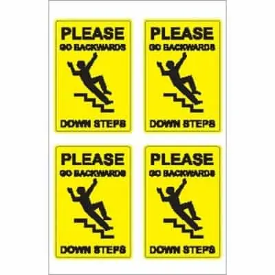 Nauticalia Boat Stickers - Please Go Backwards Steps (S)