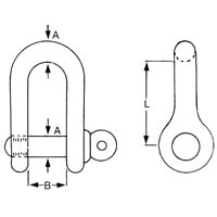Proboat Round Dee Galvanised Shackle - Image