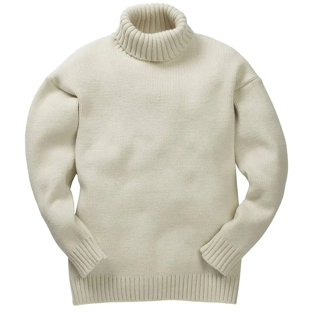Merino Wool Submariner Sweater - Ecru