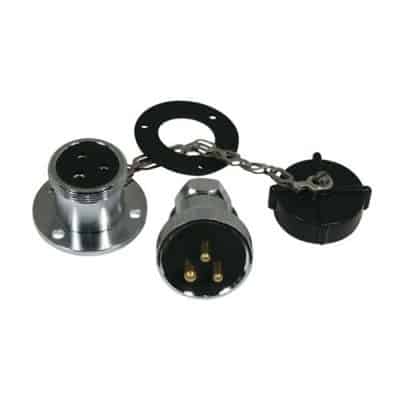 Trem Chrome 3 Pin Plug & Socket - Image