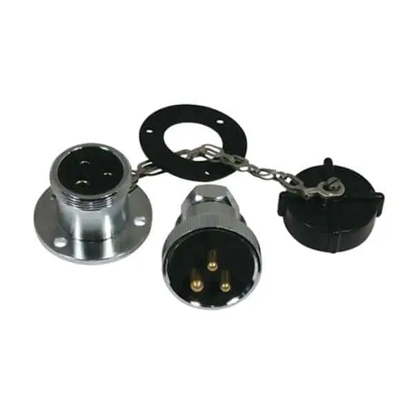 Trem Chrome 3 Pin Plug & Socket - Image