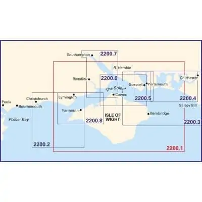 UK Laminated Charts - Isle of Wight
