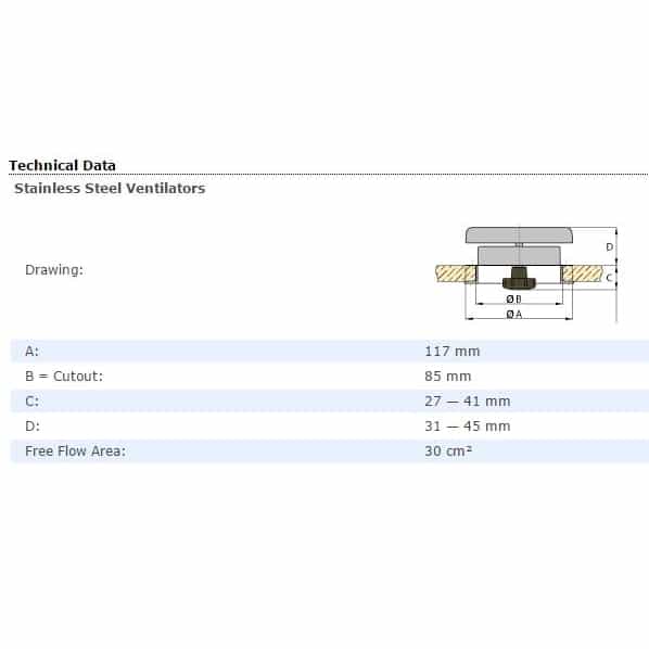 Vetus Portos Mushroom Ventilator - Image