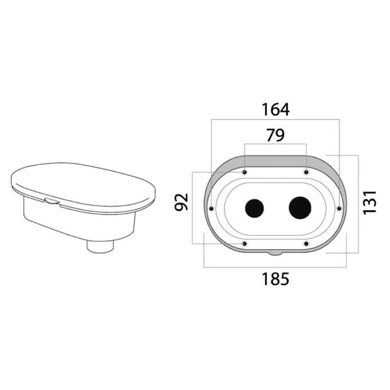 Oval Shower Box With White 4M PVC Hose - Image