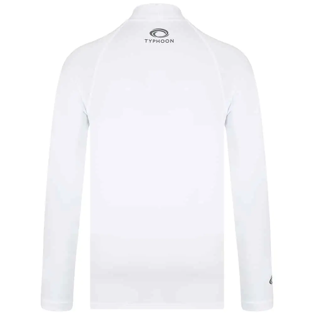 Typhoon Fintra Long Sleeve Tech Rash Vest For Youth - White