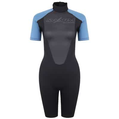 Typhoon Swarm3 Shorty Wetsuit For Women - Black/Blue Steel