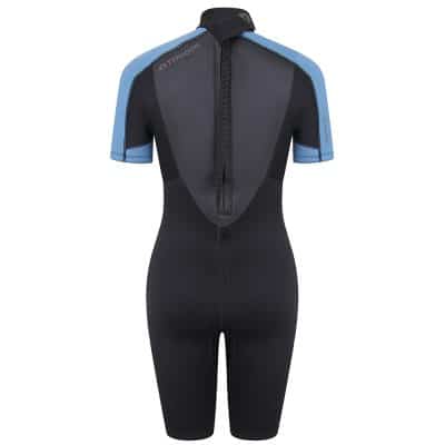 Typhoon Swarm3 Shorty Wetsuit For Women - Black/Blue Steel