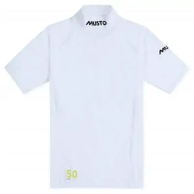 Musto Youth Championship Sunblock Short Sleeve Rash Guard - White