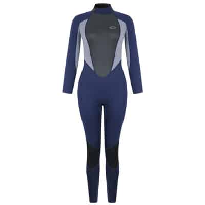 Typhoon Storm3 Full Wetsuit For Women Back Zip - Navy / Grey Marl
