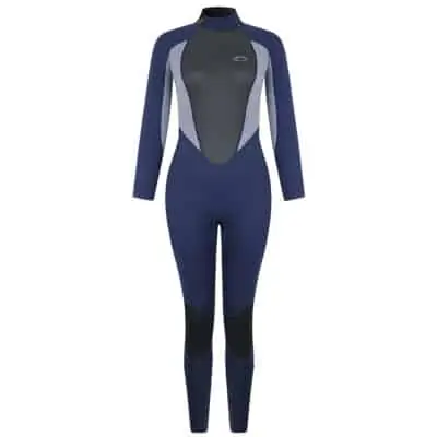 Typhoon Storm3 Full Wetsuit For Women Back Zip - Navy / Grey Marl