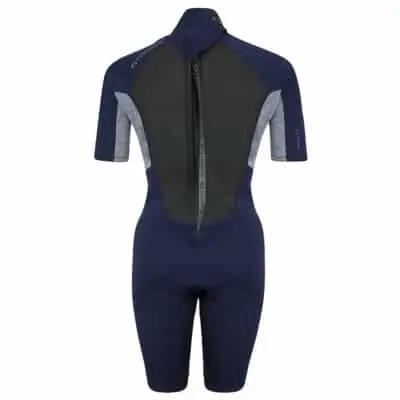 Typhoon Storm3 Shorty Wetsuit For Women Back Zip - Navy / Grey Marl