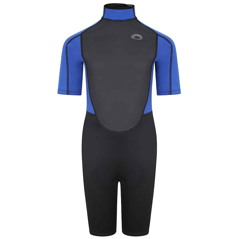 Typhoon Storm3 Shorty Wetsuit For Youth - Black / Nite Blue