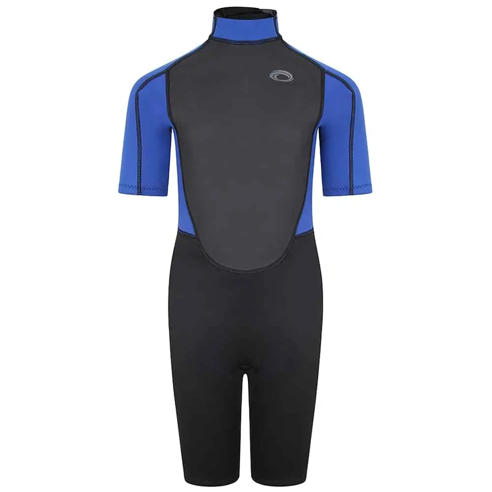 Typhoon Storm3 Shorty Wetsuit For Youth - Black / Nite Blue