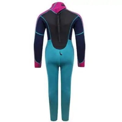 Typhoon Storm3 Wetsuit For Youth - Aqua / Fuchsia / Navy