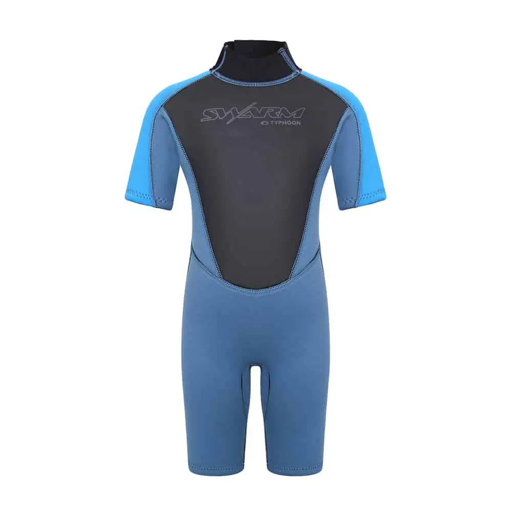Typhoon Swarm3 Shorty Wetsuit For Infants - Blue Steel / Blue