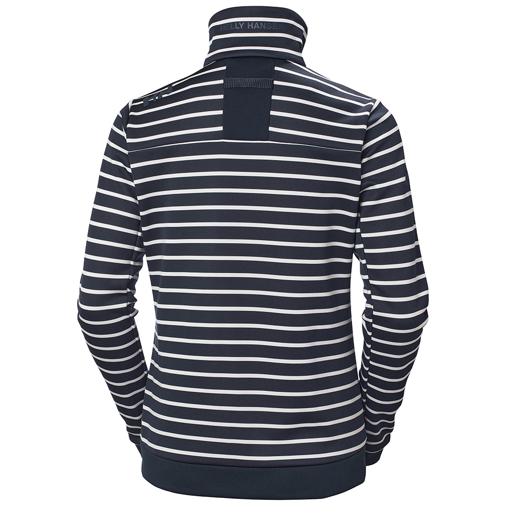 Helly Hansen Womens Crew Fleece Jacket - Navy Stripe