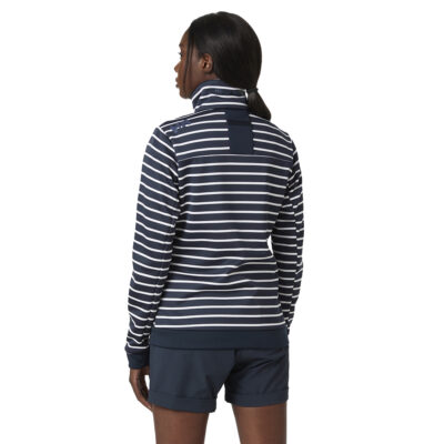 Helly Hansen Womens Crew Fleece Jacket - Navy Stripe