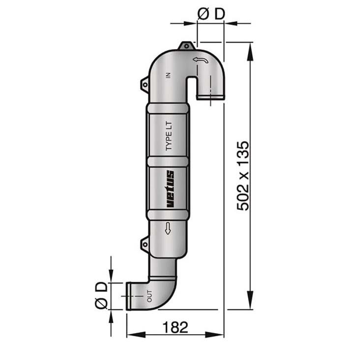 Vetus Exhaust Gooseneck - Image