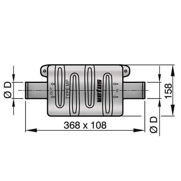Vetus Exhaust Muffler - Image