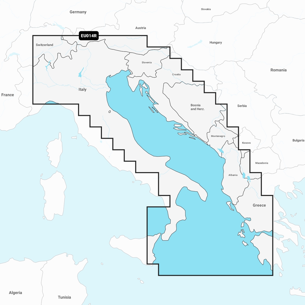 Garmin Navionics+ Regular Charts (Compatible Garmin Plotters Only) - EU014R Italy, Adriatic Sea