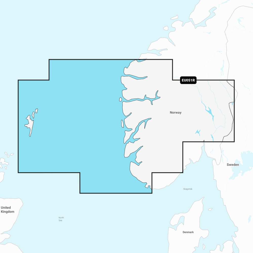 Garmin Navionics+ Regular Charts (Compatible Garmin Plotters Only) - EU051R Norway, Lista to Sognef