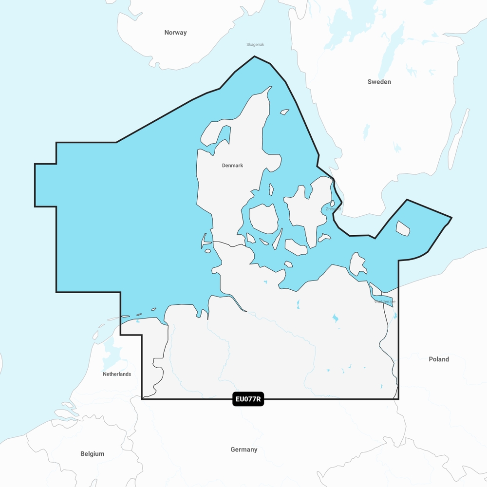 Garmin Navionics+ Regular Charts (Compatible Garmin Plotters Only) - EU077R Denmark & Germany, Nort