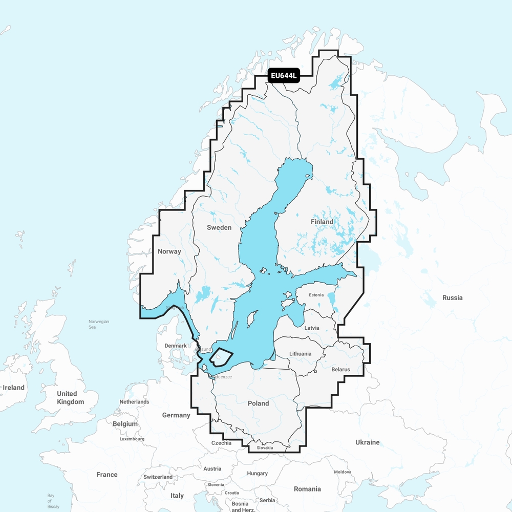 Garmin Navionics Vision+ Large Charts (Compatible Garmin Plotters Only) - EU644L Baltic Sea