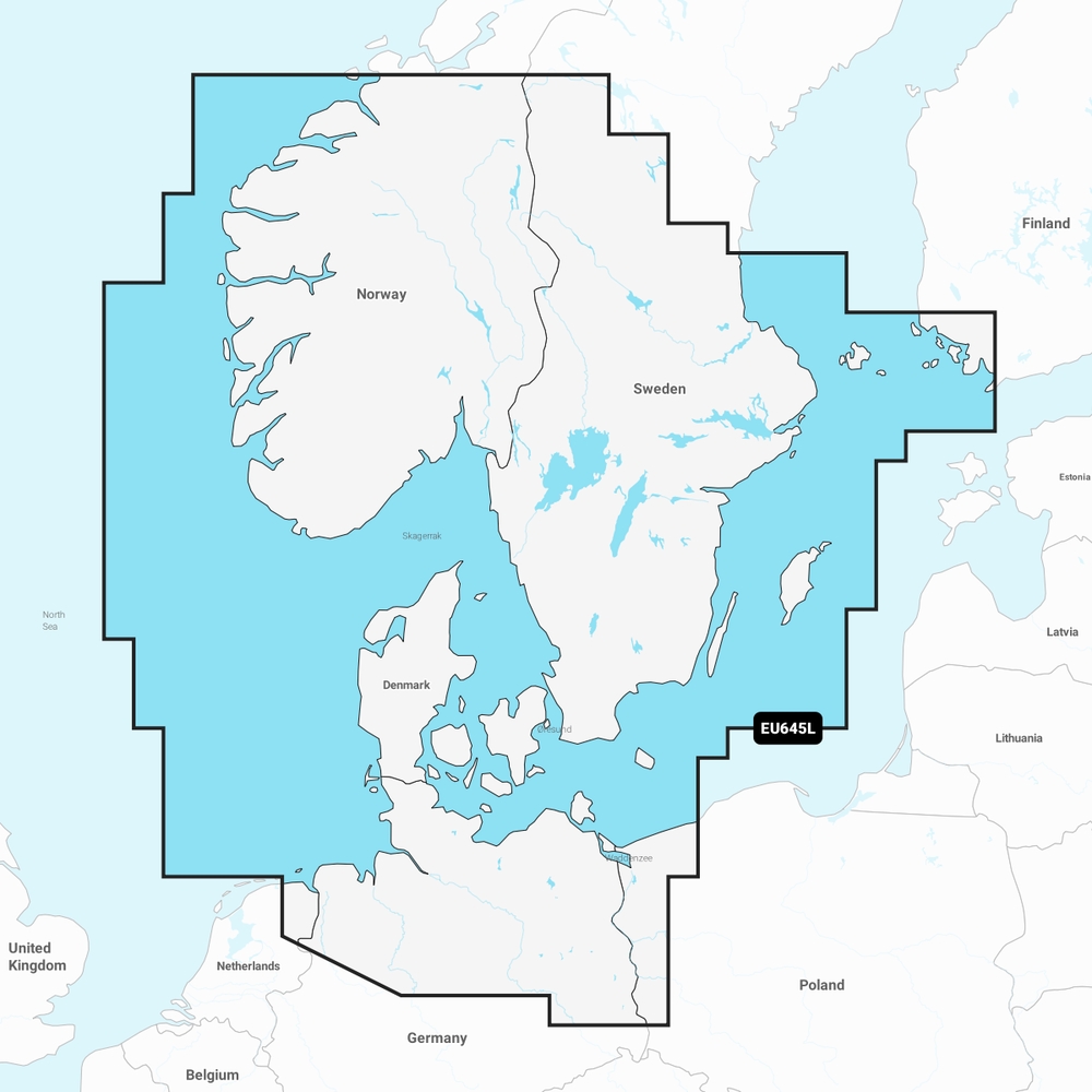 Garmin Navionics Vision+ Large Charts (Compatible Garmin Plotters Only) - EU645L Skagerrak & Kattegat