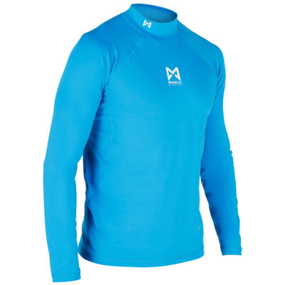 Magic Marine Cube Long Sleeve Rash Vest - Blue