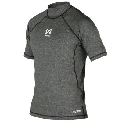 Magic Marine Cube Short Sleeve Rash Vest - Black