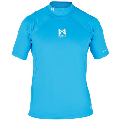 Magic Marine Cube Short Sleeve Rash Vest - Blue